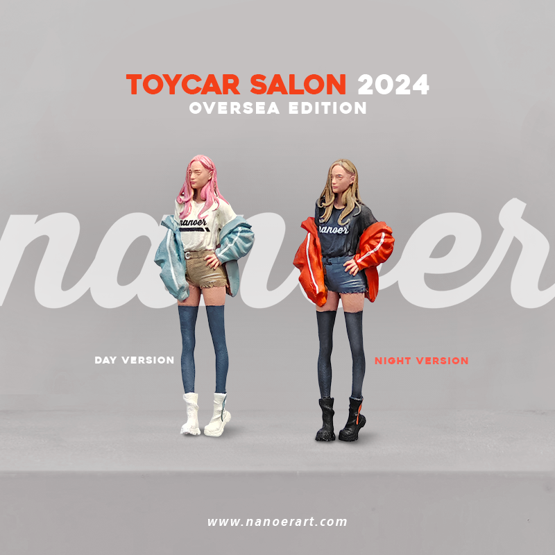 1/64 nanoer フィギュア二体 ジャケット付き(3色+ランダム1色